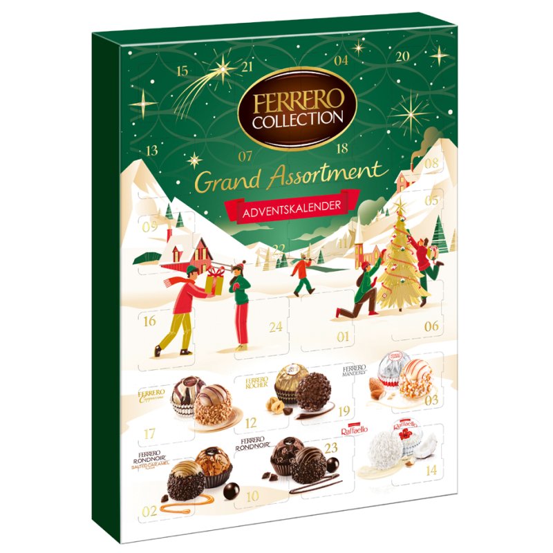Ferrero Collection adventskalender, 253 g, chocolade-wafeltjes